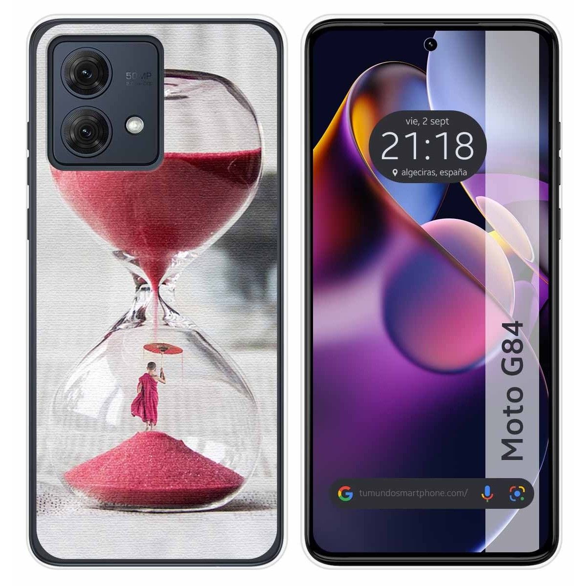 Funda Silicona para Motorola Moto G84 5G diseño Reloj Dibujos