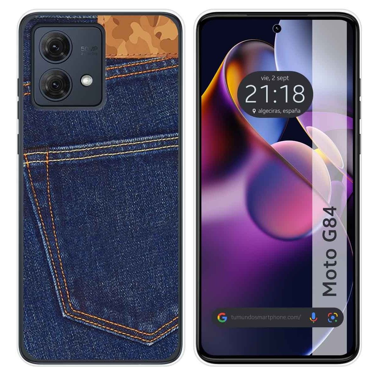 Funda Silicona para Motorola Moto G84 5G diseño Vaquero Dibujos