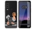 Funda Silicona Transparente para CAT S75 5G diseño Avestruz Dibujos