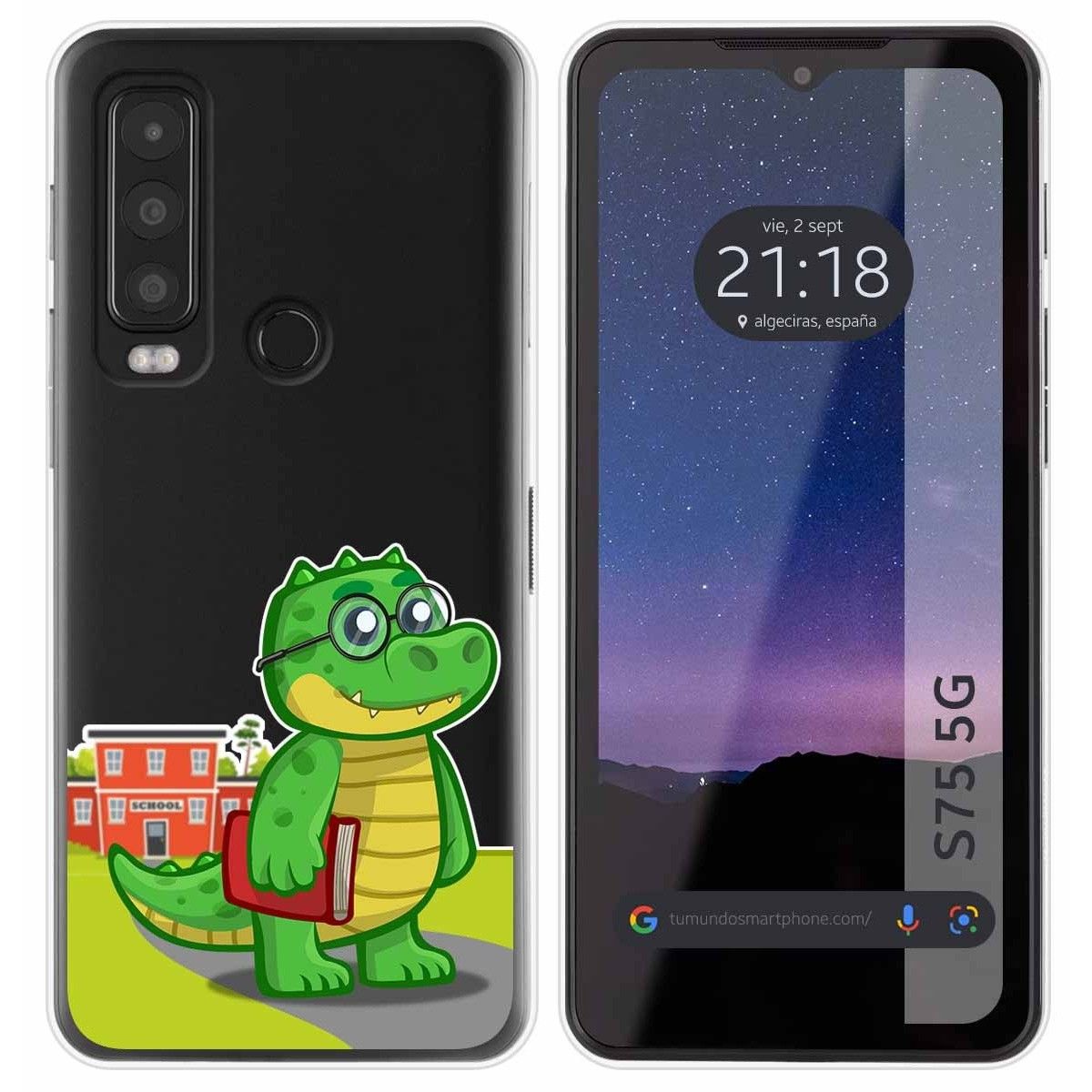 Funda Silicona Transparente para CAT S75 5G diseño Coco Dibujos