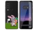 Funda Silicona Transparente para CAT S75 5G diseño Conejo Dibujos
