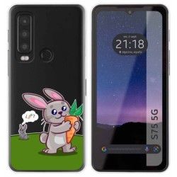 Funda Silicona Transparente para CAT S75 5G diseño Conejo Dibujos