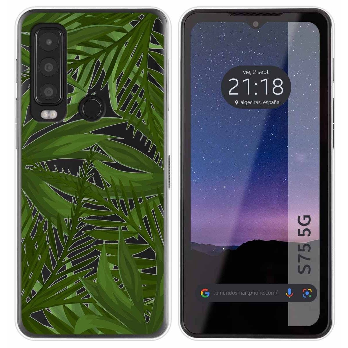 Funda Silicona Transparente para CAT S75 5G diseño Jungla Dibujos