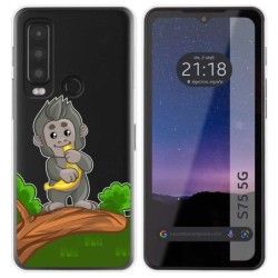 Funda Silicona Transparente para CAT S75 5G diseño Mono Dibujos