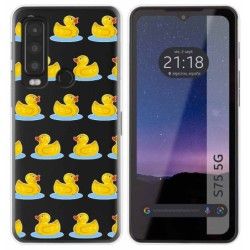 Funda Silicona Transparente para CAT S75 5G diseño Pato Dibujos