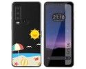 Funda Silicona Transparente para CAT S75 5G diseño Playa Dibujos