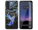 Funda Silicona Transparente para CAT S75 5G diseño Plumas Dibujos