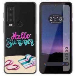 Funda Silicona Transparente para CAT S75 5G diseño Summer Dibujos