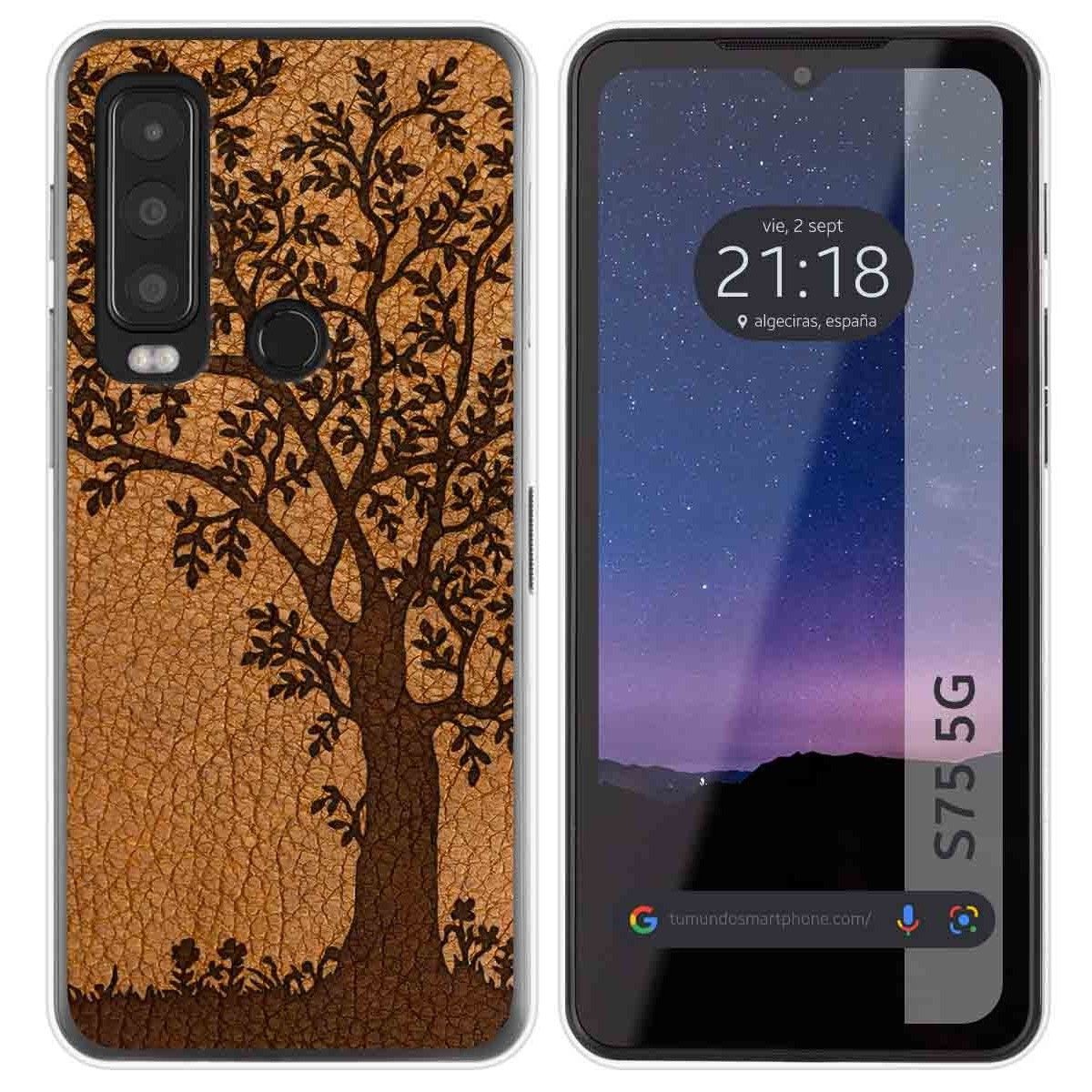 Funda Silicona para CAT S75 5G diseño Cuero 03 Dibujos