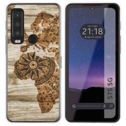 Funda Silicona para CAT S75 5G diseño Madera 07 Dibujos