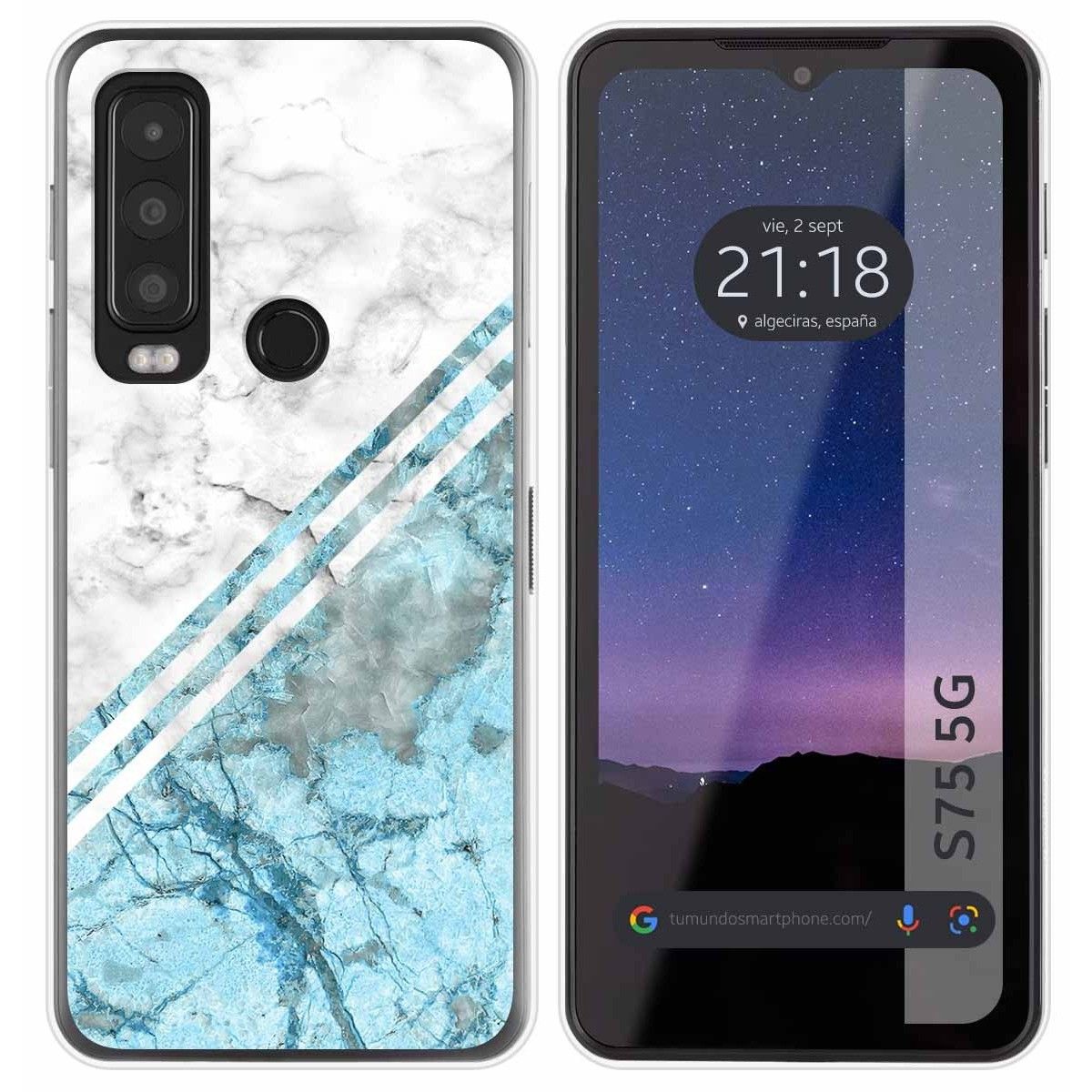 Funda Silicona para CAT S75 5G diseño Mármol 02 Dibujos