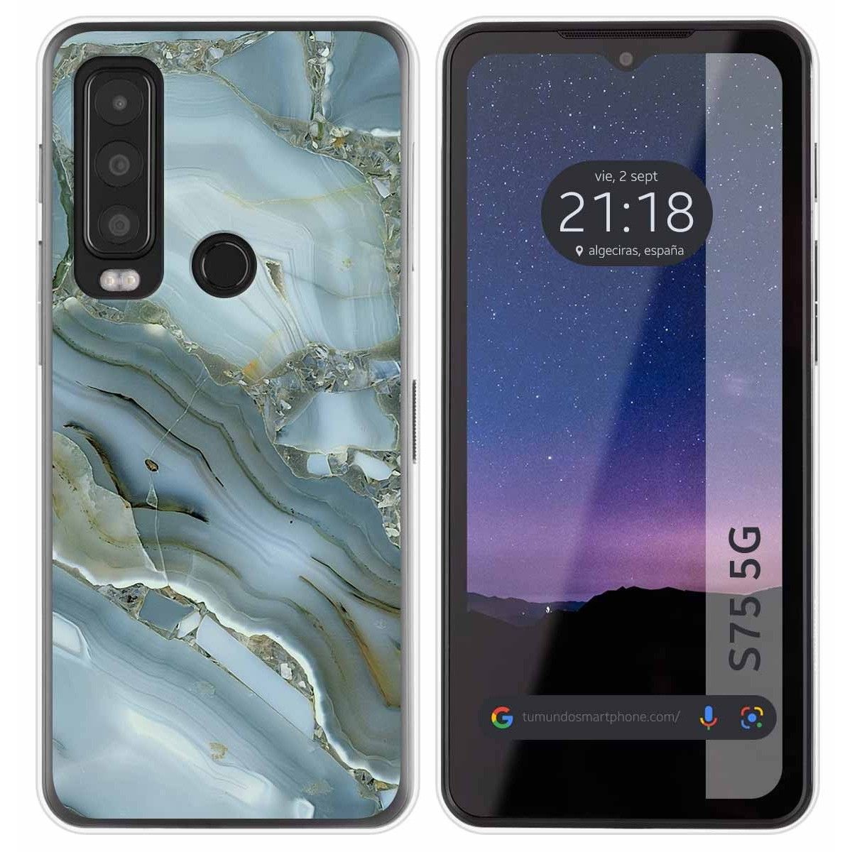 Funda Silicona para CAT S75 5G diseño Mármol 09 Dibujos