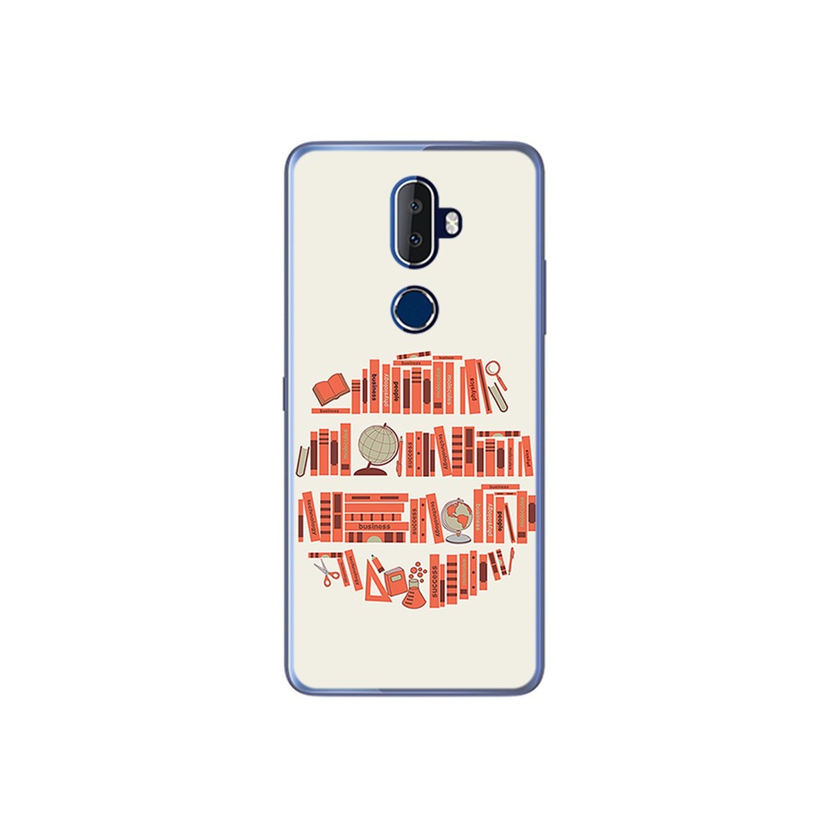 Funda Gel Tpu para Alcatel 3V Diseño Mundo Libro Dibujos