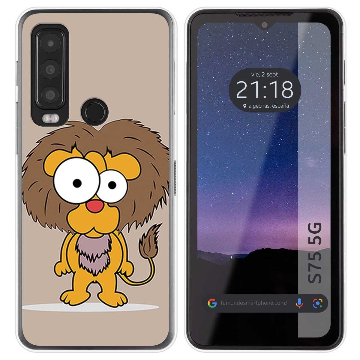 Funda Silicona para CAT S75 5G diseño Leon Dibujos