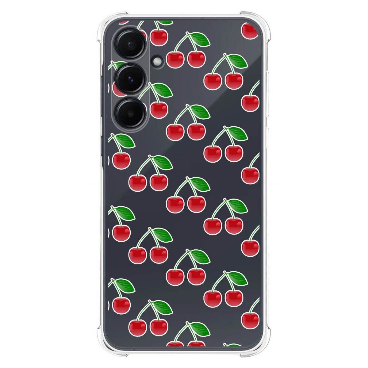Funda Silicona Antigolpes para Samsung Galaxy A35 5G diseño Cerezas Dibujos