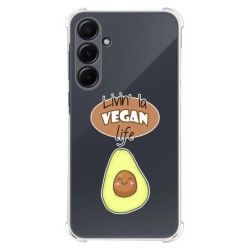 Funda Silicona Antigolpes para Samsung Galaxy A35 5G diseño Vegan Life Dibujos