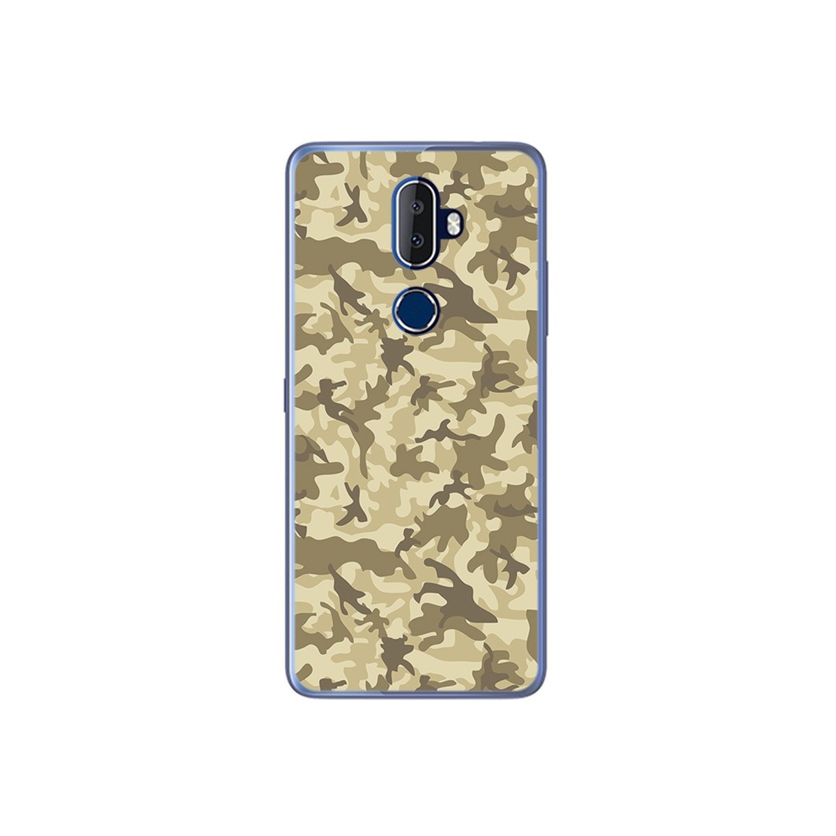 Funda Gel Tpu para Alcatel 3V Diseño Sand Camuflaje Dibujos