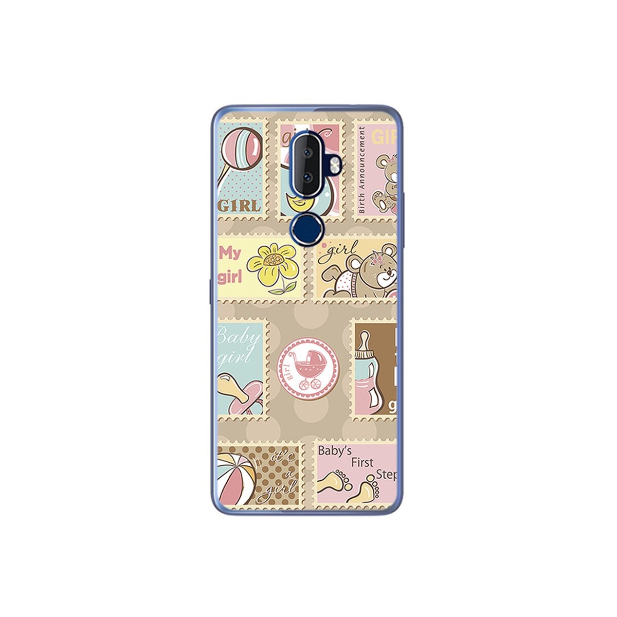 Funda Gel Tpu para Alcatel 3V Diseño Sellos Dibujos