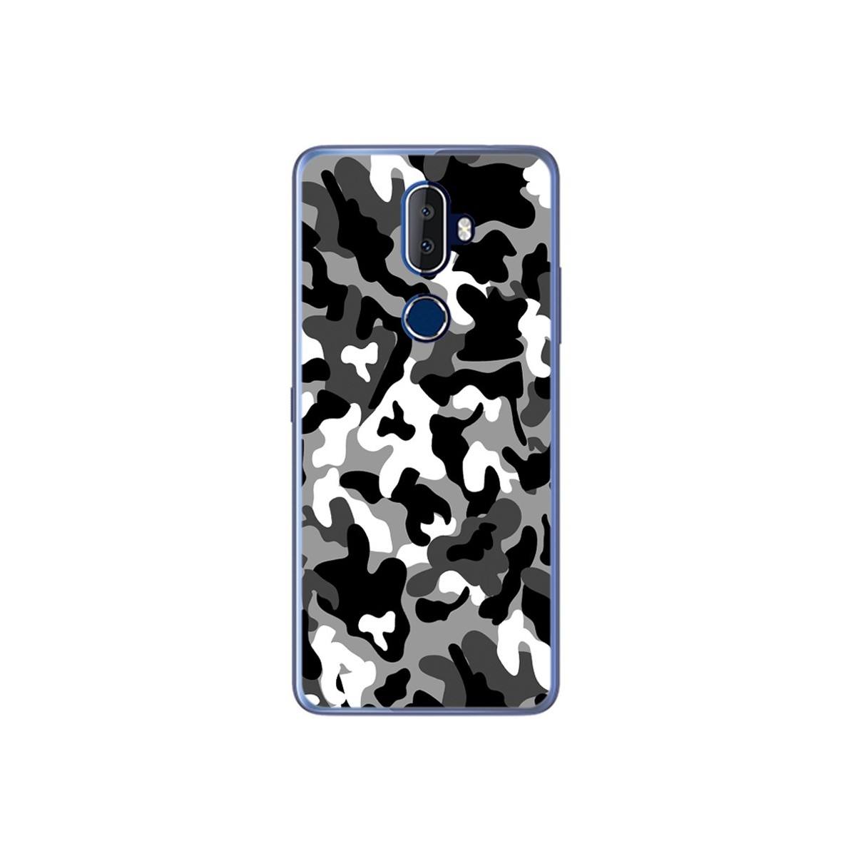 Funda Gel Tpu para Alcatel 3V Diseño Snow Camuflaje Dibujos