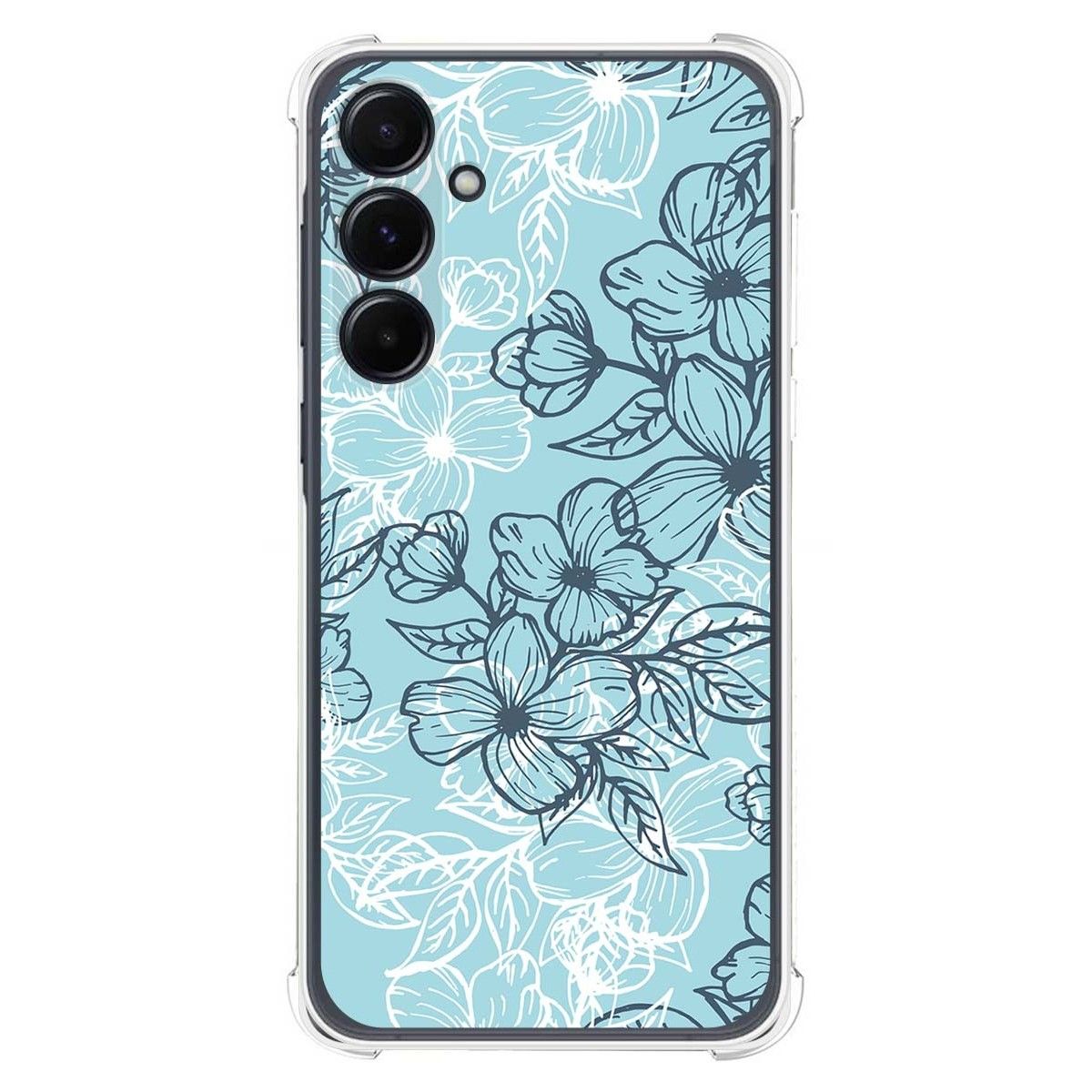 Funda Silicona Antigolpes para Samsung Galaxy A35 5G diseño Flores 03 Dibujos
