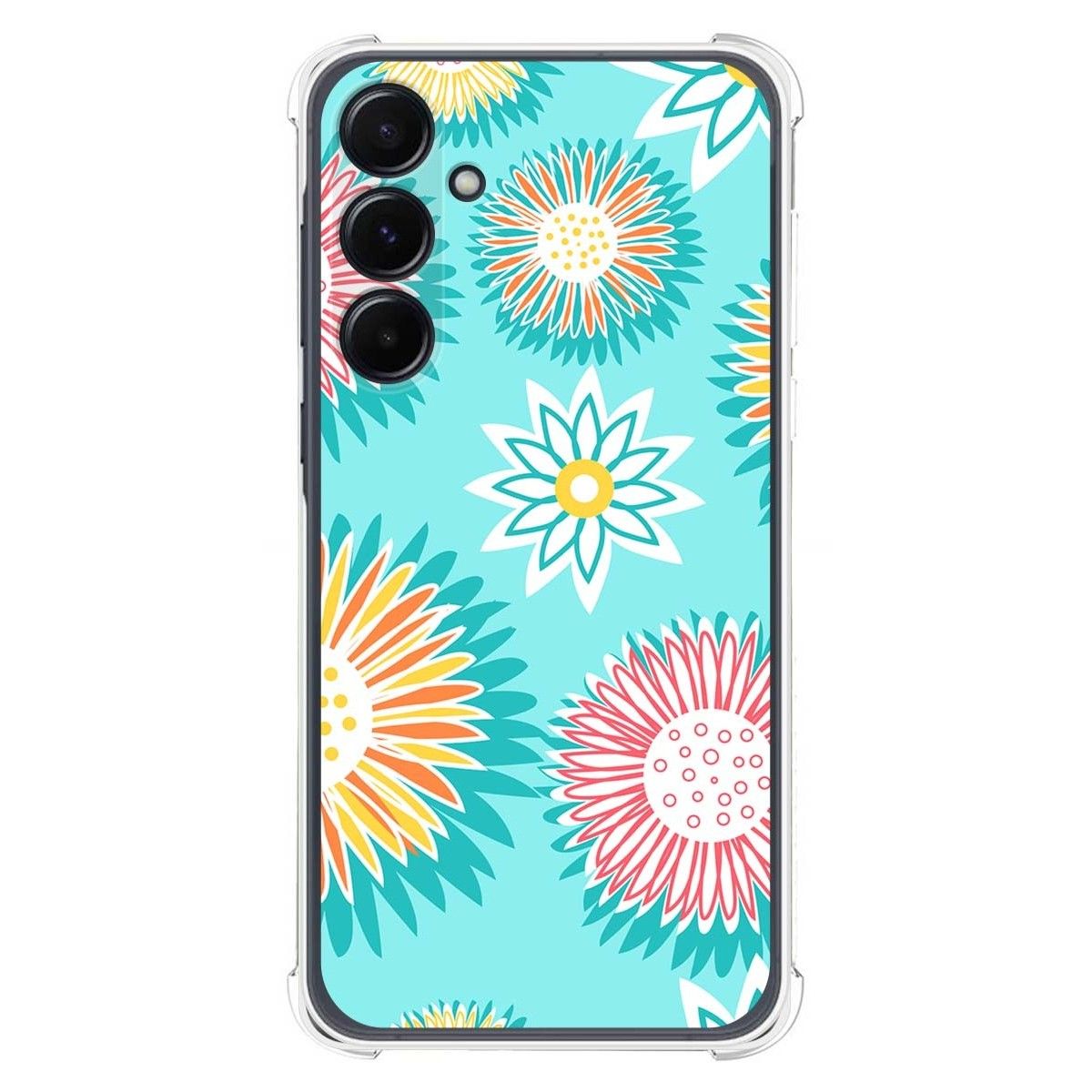 Funda Silicona Antigolpes para Samsung Galaxy A35 5G diseño Flores 05 Dibujos