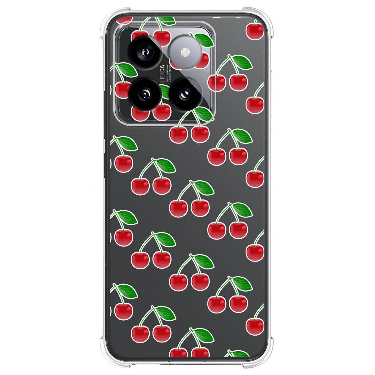 Funda Silicona Antigolpes para Xiaomi 14 5G diseño Cerezas Dibujos