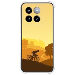 Funda Silicona Antigolpes para Xiaomi 14 5G diseño Ciclista Dibujos