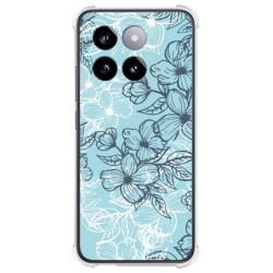 Funda Silicona Antigolpes para Xiaomi 14 5G diseño Flores 03 Dibujos