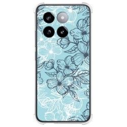 Funda Silicona Antigolpes para Xiaomi 14 5G diseño Flores 03 Dibujos