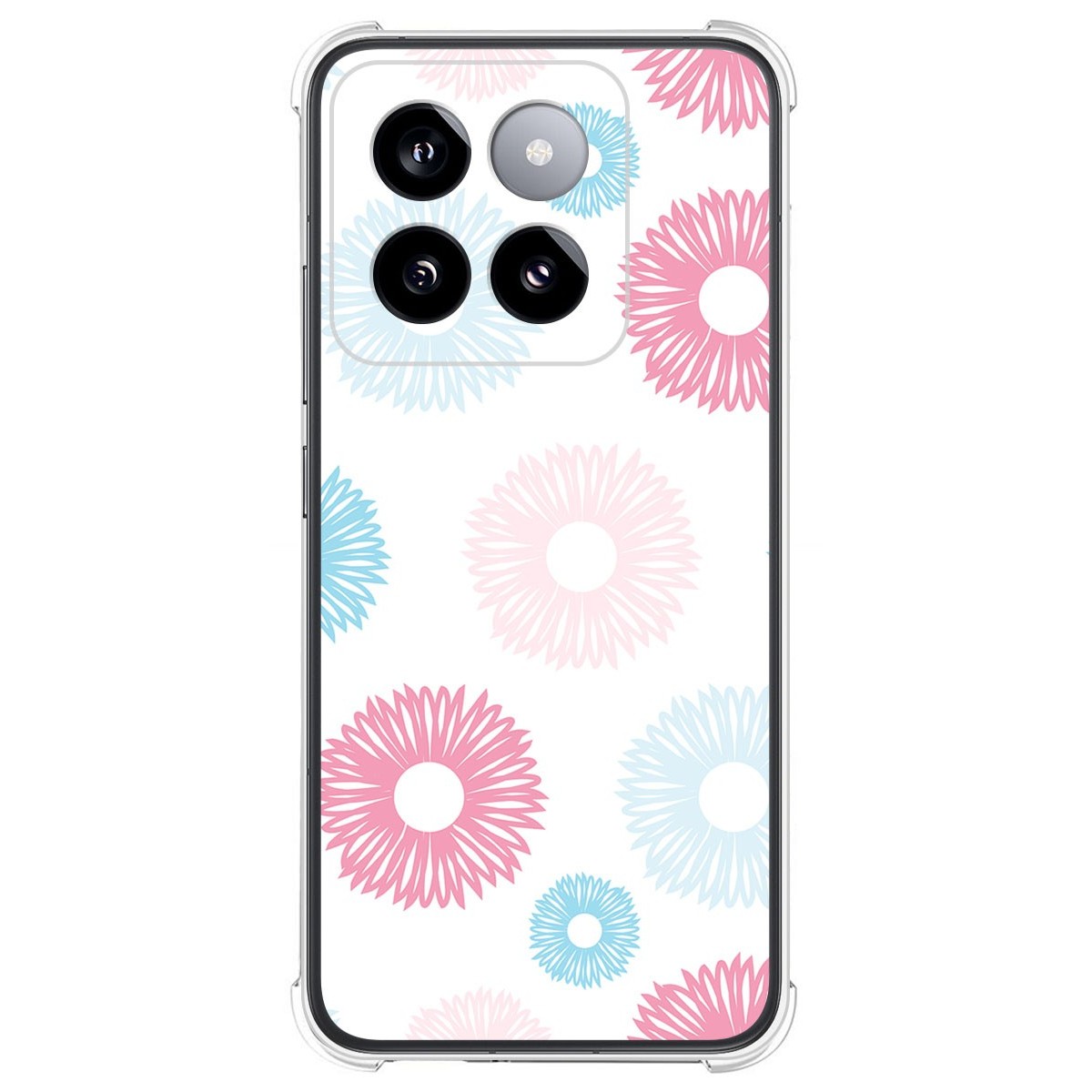 Funda Silicona Antigolpes para Xiaomi 14 5G diseño Flores 06 Dibujos