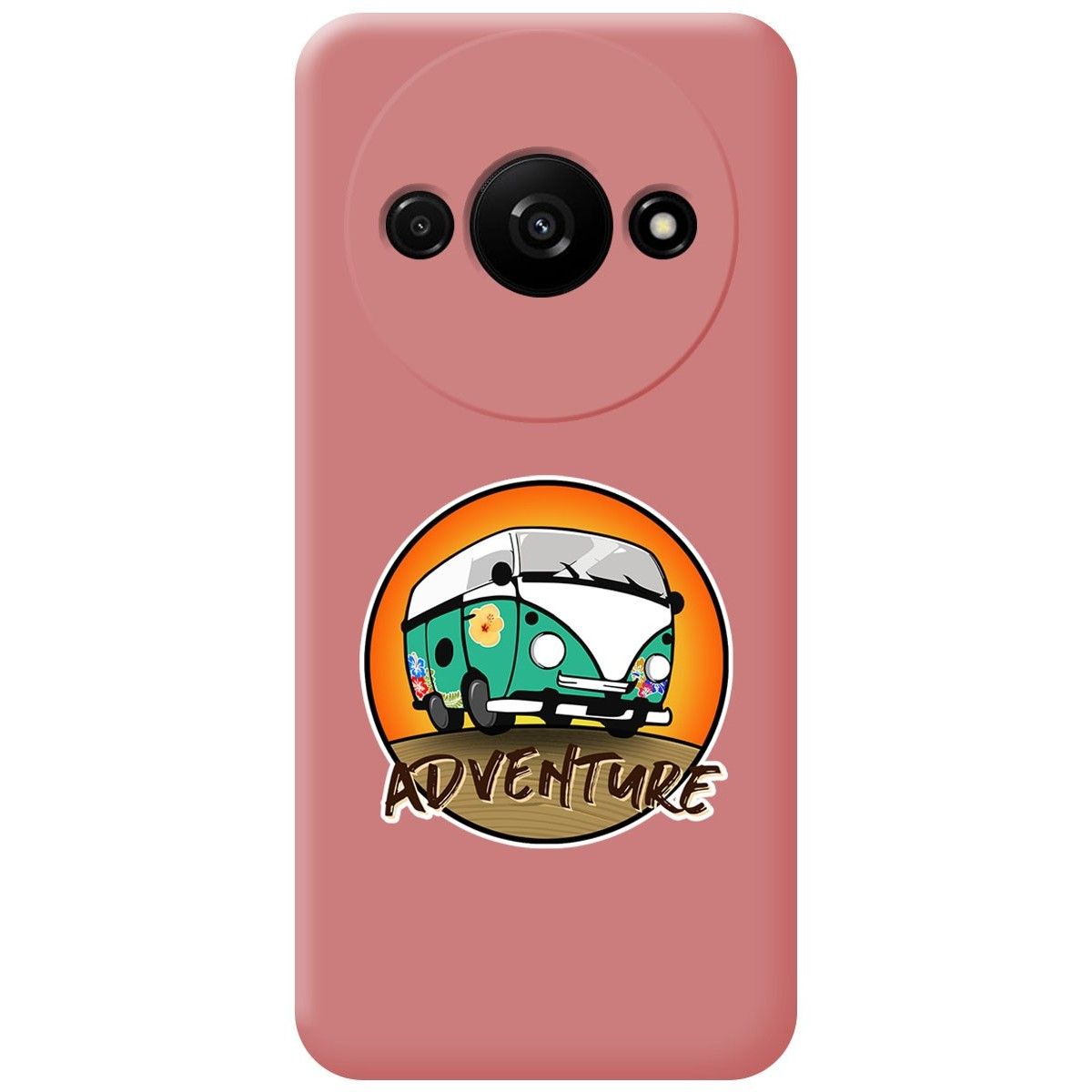 Funda Silicona Líquida Rosa para Xiaomi Redmi A3 diseño Adventure Dibujos