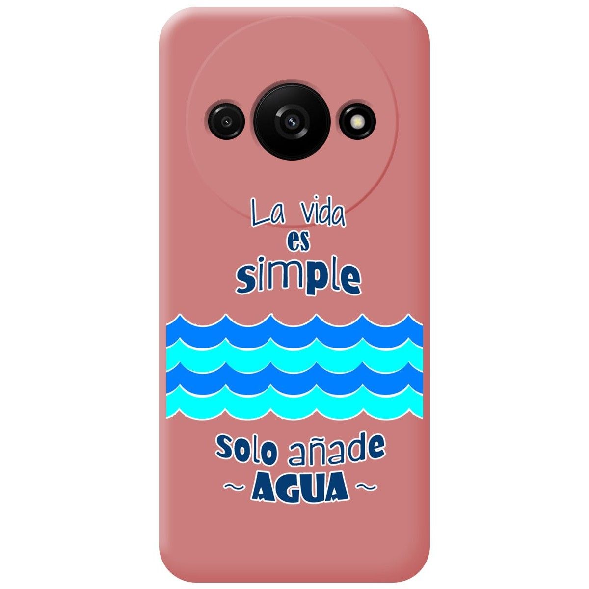 Funda Silicona Líquida Rosa para Xiaomi Redmi A3 diseño Agua Dibujos