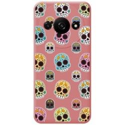 Funda Silicona Líquida Rosa para Xiaomi Redmi A3 diseño Catrina Dibujos