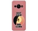 Funda Silicona Líquida Rosa para Xiaomi Redmi A3 diseño Hombre Escalada Dibujos