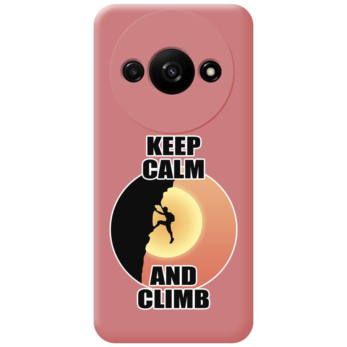 Funda Silicona Líquida Rosa para Xiaomi Redmi A3 diseño Hombre Escalada Dibujos