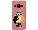 Funda Silicona Líquida Rosa para Xiaomi Redmi A3 diseño Mujer Escalada Dibujos