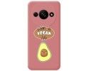 Funda Silicona Líquida Rosa para Xiaomi Redmi A3 diseño Vegan Life Dibujos