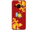Funda Silicona Líquida Roja para Xiaomi Redmi A3 diseño Abeja Dibujos