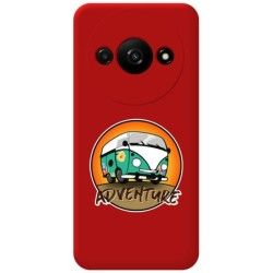 Funda Silicona Líquida Roja para Xiaomi Redmi A3 diseño Adventure Dibujos