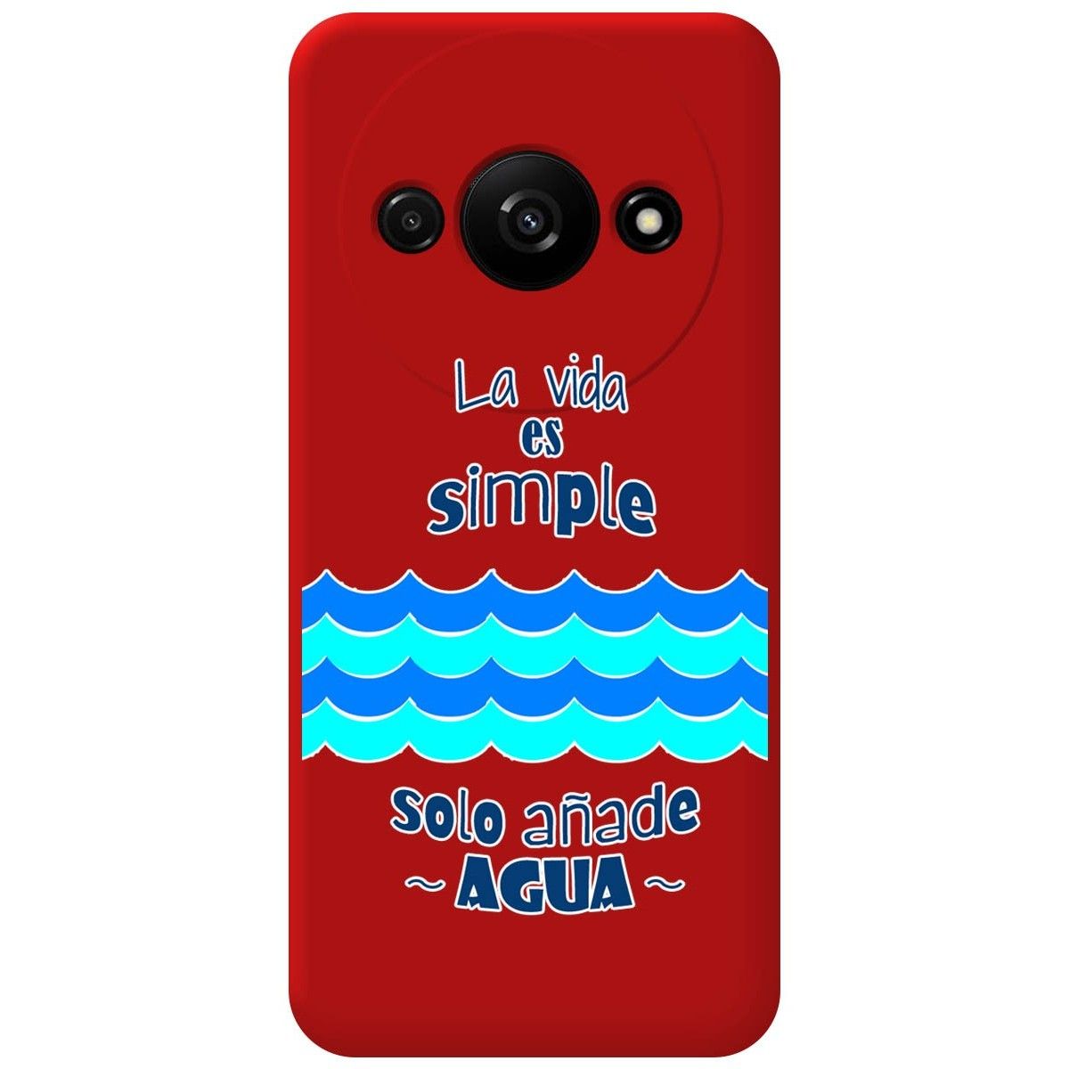 Funda Silicona Líquida Roja para Xiaomi Redmi A3 diseño Agua Dibujos