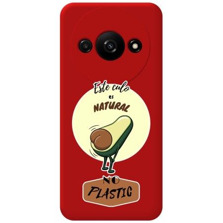 Funda Silicona Líquida Roja para Xiaomi Redmi A3 diseño Culo Natural Dibujos