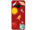 Funda Silicona Líquida Roja para Xiaomi Redmi A3 diseño Espacio Dibujos