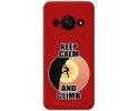 Funda Silicona Líquida Roja para Xiaomi Redmi A3 diseño Hombre Escalada Dibujos