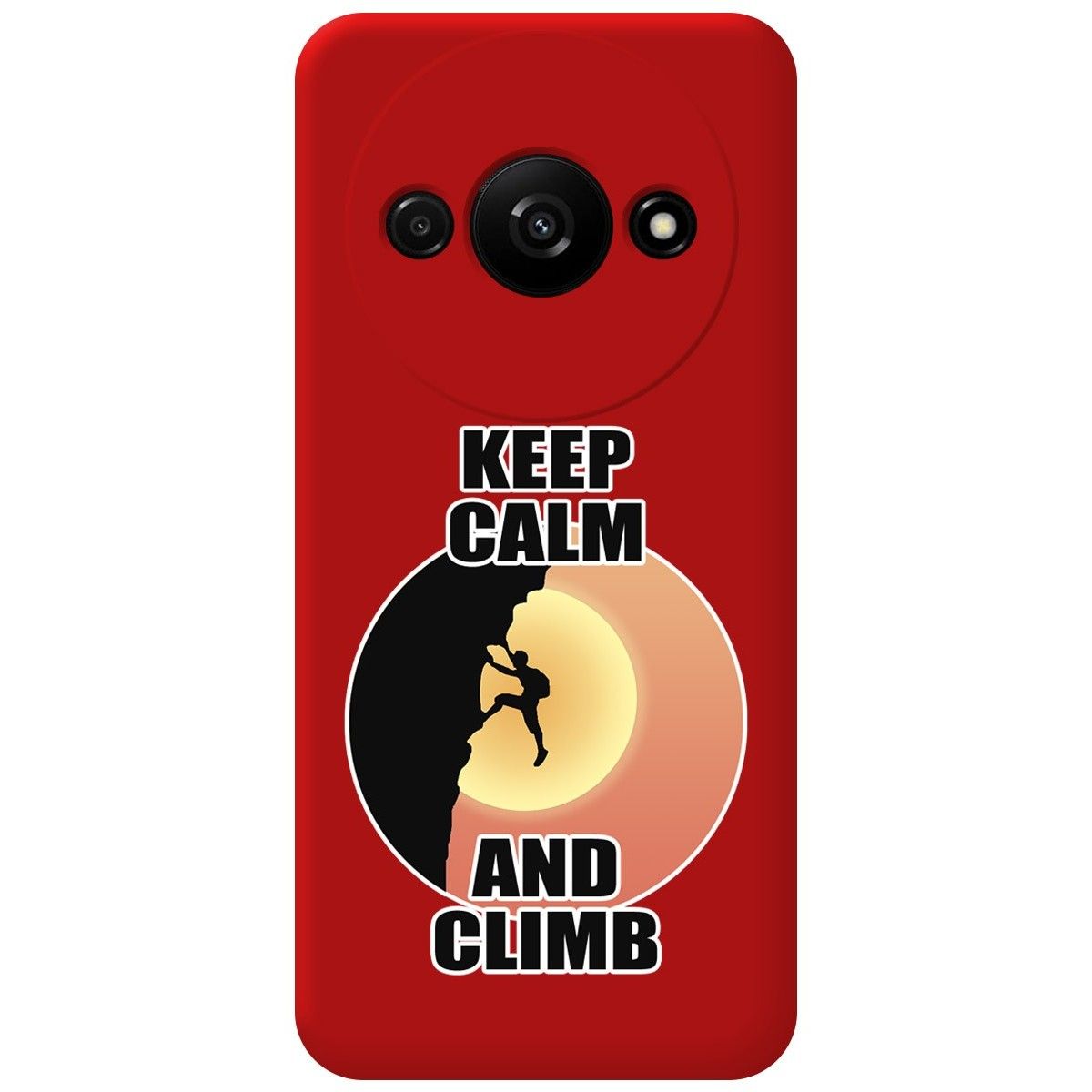 Funda Silicona Líquida Roja para Xiaomi Redmi A3 diseño Hombre Escalada Dibujos