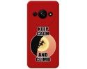 Funda Silicona Líquida Roja para Xiaomi Redmi A3 diseño Mujer Escalada Dibujos