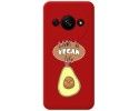 Funda Silicona Líquida Roja para Xiaomi Redmi A3 diseño Vegan Life Dibujos