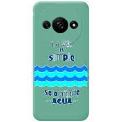 Funda Silicona Líquida Verde para Xiaomi Redmi A3 diseño Agua Dibujos
