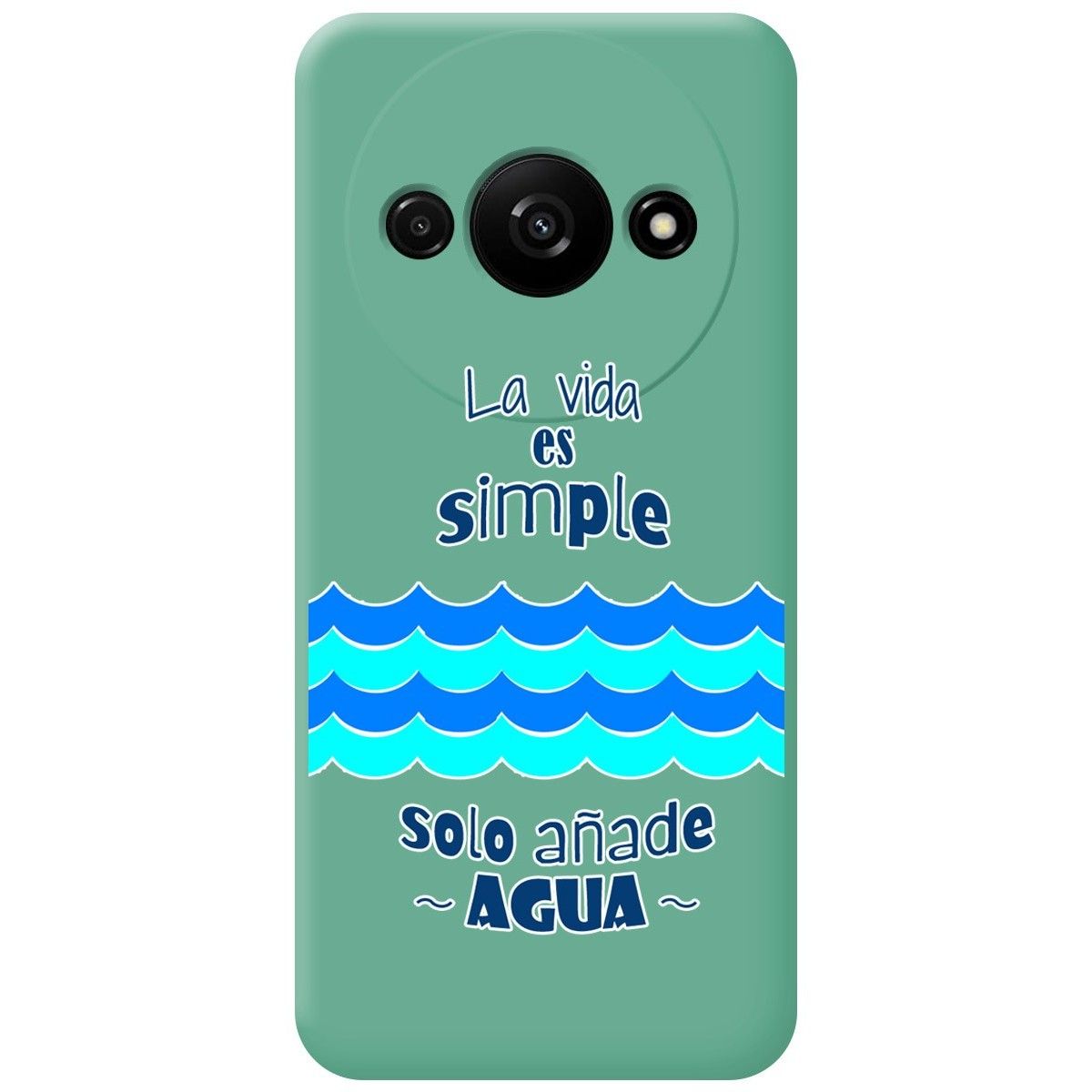 Funda Silicona Líquida Verde para Xiaomi Redmi A3 diseño Agua Dibujos