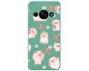 Funda Silicona Líquida Verde para Xiaomi Redmi A3 diseño Cerdos Dibujos