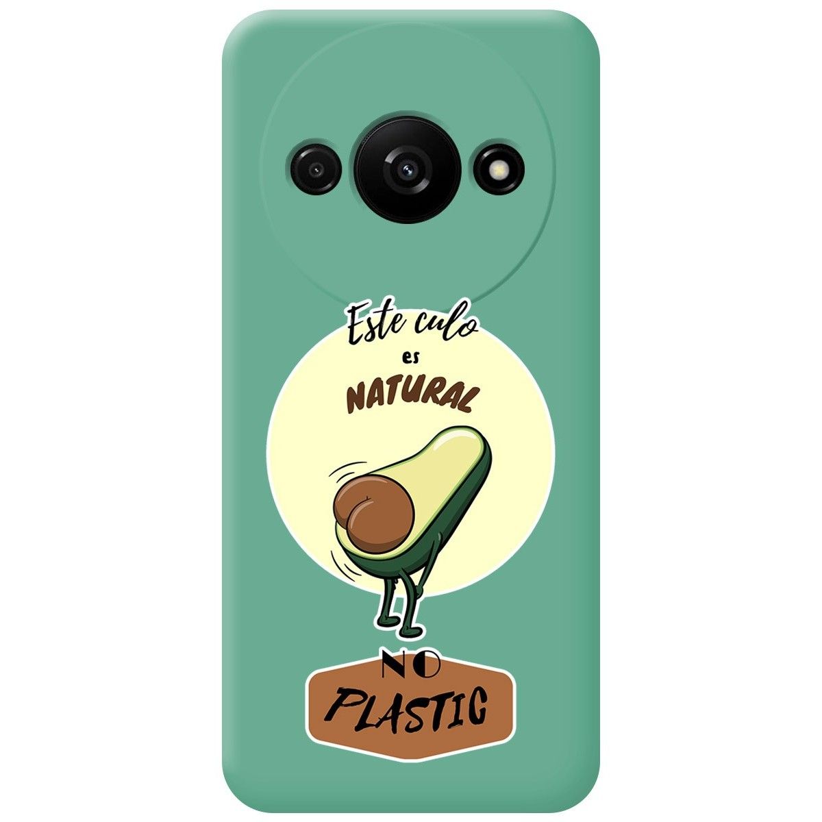 Funda Silicona Líquida Verde para Xiaomi Redmi A3 diseño Culo Natural Dibujos
